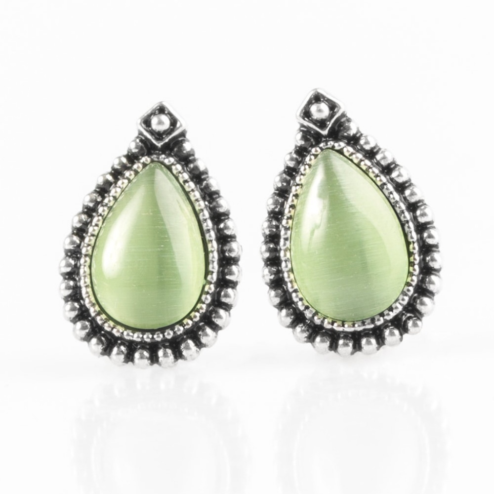 Wouldn't Gleam of It- Green Earrings
